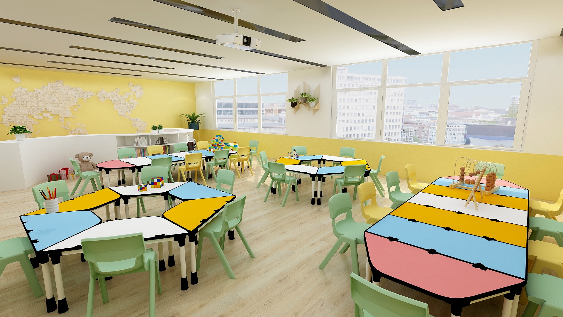 教室课桌椅的不同摆放位置